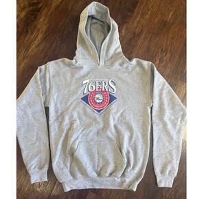 NBA G-III Philadelphia 76ers Gray Retro Diamond Youth XL Hoodie